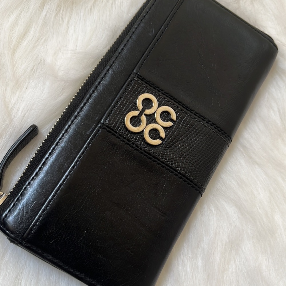 Coach Leather Zip Continental Wallet in Black - Picture 3 of 7
